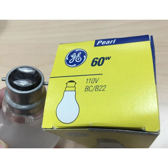 Bayonet B22 Pearl Frosted Bulb 110v 60w