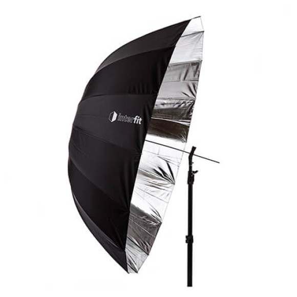 Interfit 165cm Silver Parabolic Umbrella Int-UP7SI