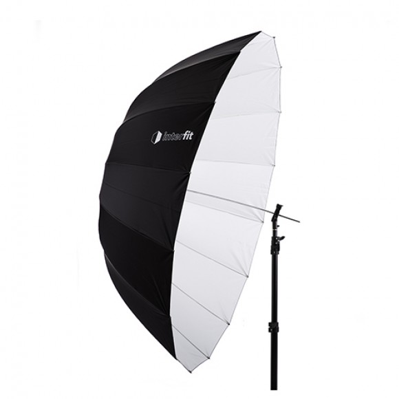 Interfit 165cm White Parabolic Umbrella Int-UP7WH