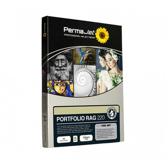 PermaJet Portfolio Rag 220gsm InkJet Paper Sheets & Rolls (Choose)