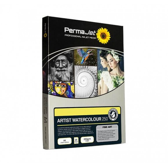 PermaJet Artist Watercolour 250gsm A4 Inkjet Paper 25 Sheets PJ60113