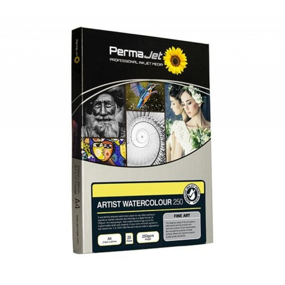 PermaJet Artist Watercolour 250gsm A2, 25 sheets
