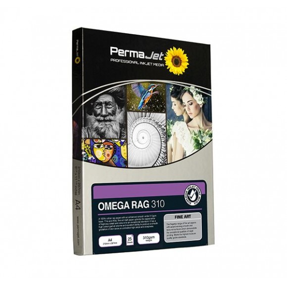 PermaJet Omega Rag 310gsm A2 InkJet Paper 25 Sheets PJ21943