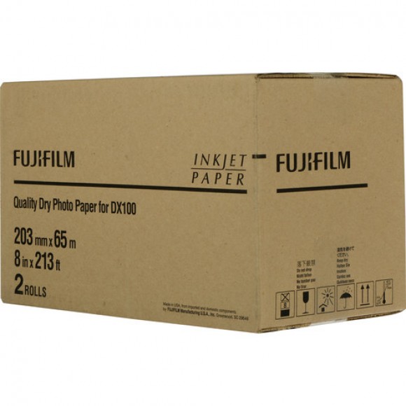 Fujifilm 8" x 213' Glossy Photo Paper Roll for Frontier-S DX100/DE100 Printer (2-Pack) 