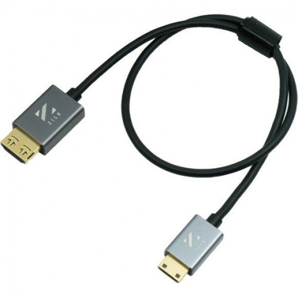 ZILR Hyper-Thin High-Speed Mini-HDMI (C)  to HDMI Cable with Ethernet (45cm)