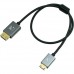 ZILR Hyper-Thin High-Speed Mini-HDMI (C)  to HDMI Cable with Ethernet (45cm)