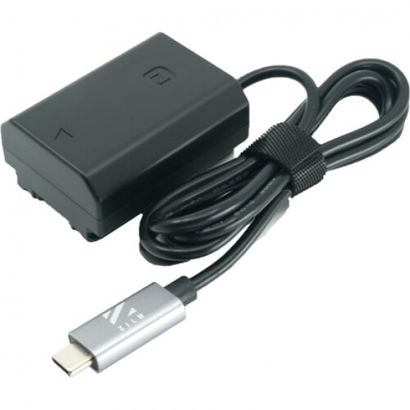 ZILR USB Type-C to Sony NP-FZ100 Regulated Dummy Battery Cable (60cm)