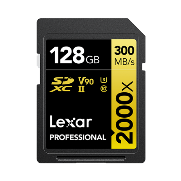 Lexar 128Gb Professional 2000x SDHC™/SDXC™ UHS-II Card GOLD Series