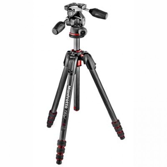 Manfrotto 190 Go Carbon Fibre Tripod with 3-Way Head MN-MK190GOC4TB-3W
