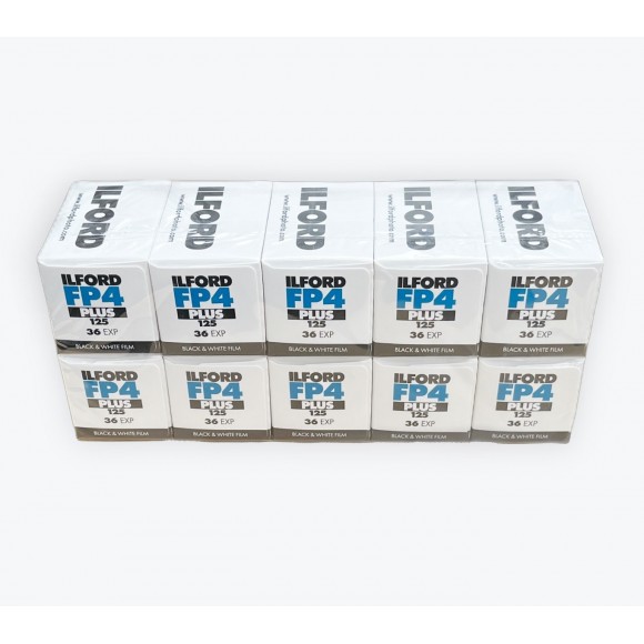 Ilford FP4 35mm 36 exp. 125 ISO ASA (Pack of 10)