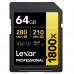 Lexar Professional 64GB 1800x SDXC™ UHS-II Card GOLD Series