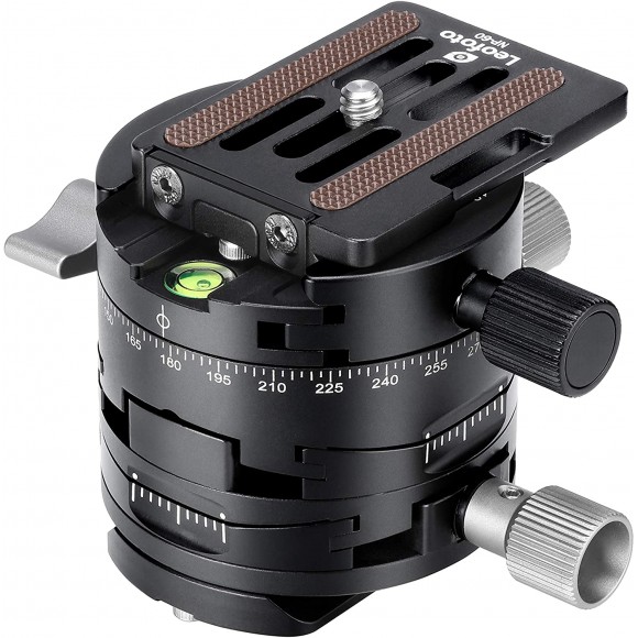 Leofoto G2 Geared Panoramic Head + NP-60 Quick-Release Plate