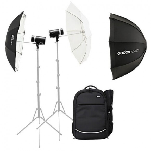 Godox AD300Pro II Twin Kit - Kit 2 x Witstro Flash with Battery & Backpack