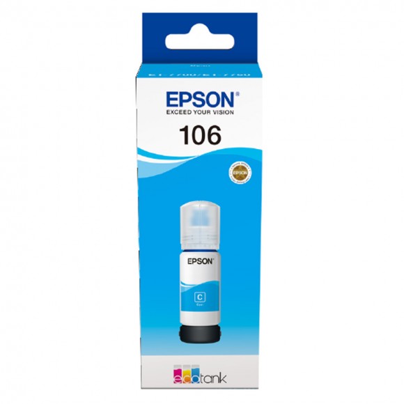 Epson 106 ECO Tank Cyan Ink Bottle 70ml
