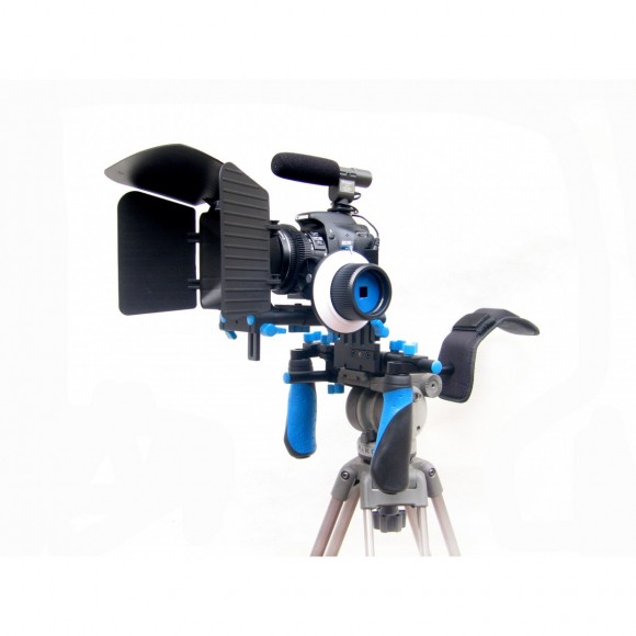 Kood DSLR RL-02 Hand and Shoulder Video Rig with Matte Box and Follow Focus