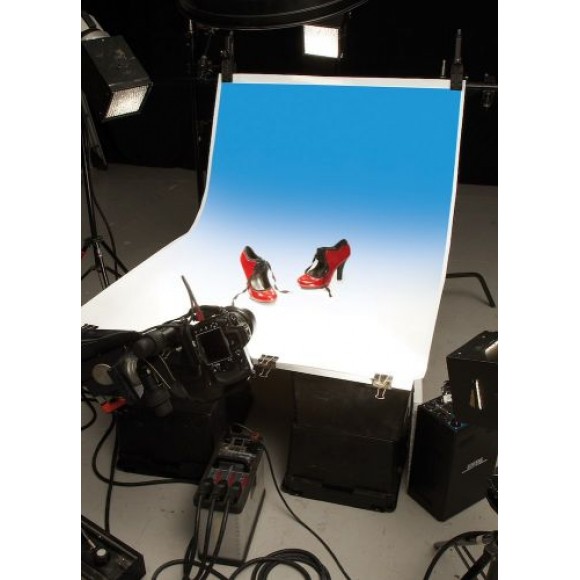 Colorama Colorgrad Background PVC 110x170cm White/Sky 315