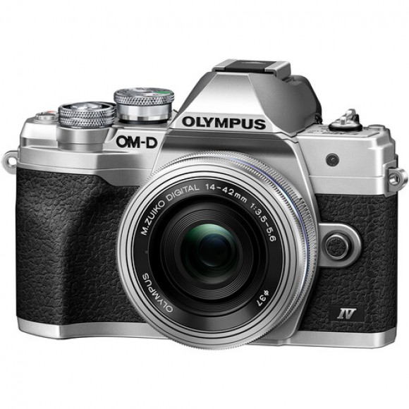 OM System E-M10 Mark IV Camera with 14-42mm Lens - Silver