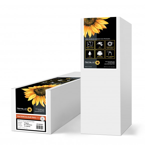 PermaJet Watercolour Rag 310gsm 24" roll x 15m