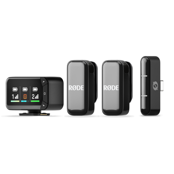 Rode Wireless Micro Twin Microphone Kit with Advanced Micro Camera Receiver - Black