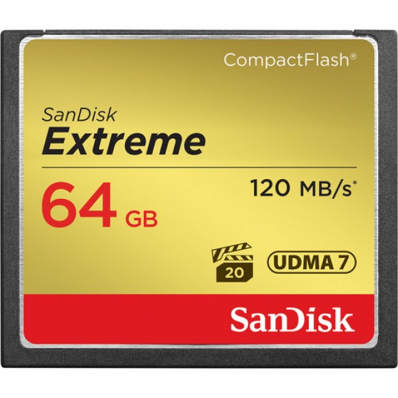 SanDisk 64GB Extreme Compact Flash 120MB/s Memory Card  
