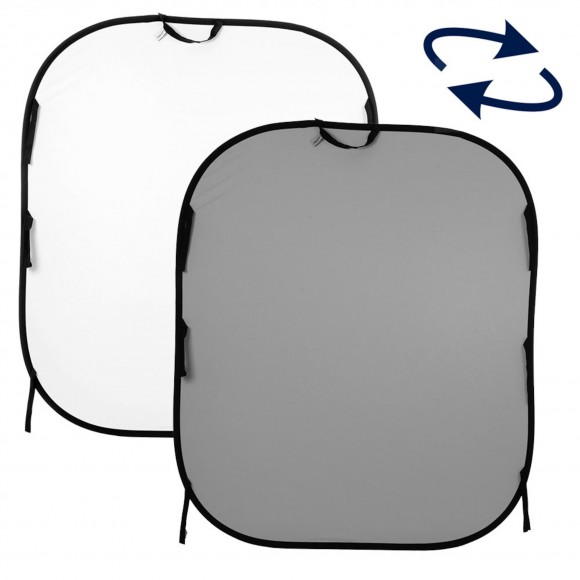 Lastolite White-Mid Grey Collapsible Reversible 1.5 x 1.8m Background LAS56GW