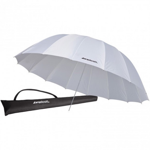 Westcott 7 Foot Parabolic Umbrella (White) with Carry Case WES4632