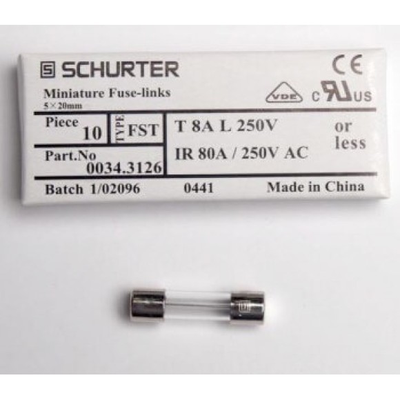 Elinchrom EL19022 10 FUSES 8A FST 5X20 MM